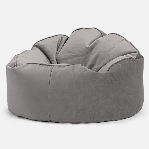 Archi Bean Bag Chair - Velvet Silver 01