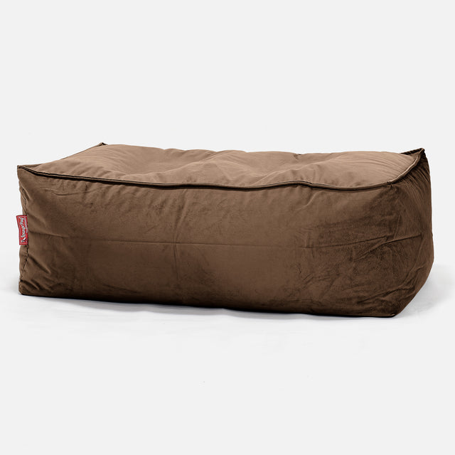 Large Footstool - Velvet Espresso 01