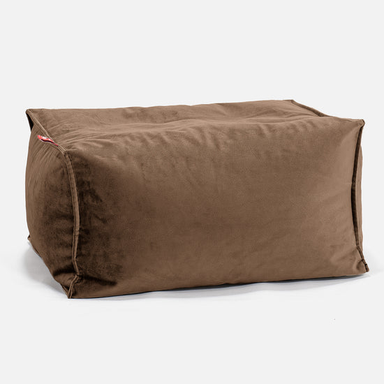 Small Footstool - Velvet Espresso 01