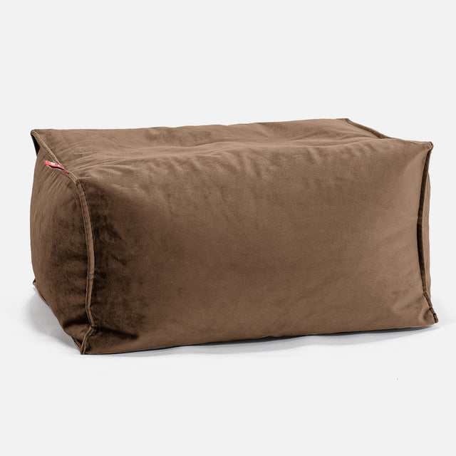 Small Footstool - Velvet Espresso 01