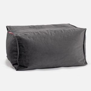 Small Footstool - Velvet Graphite Grey