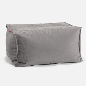Small Footstool - Velvet Silver