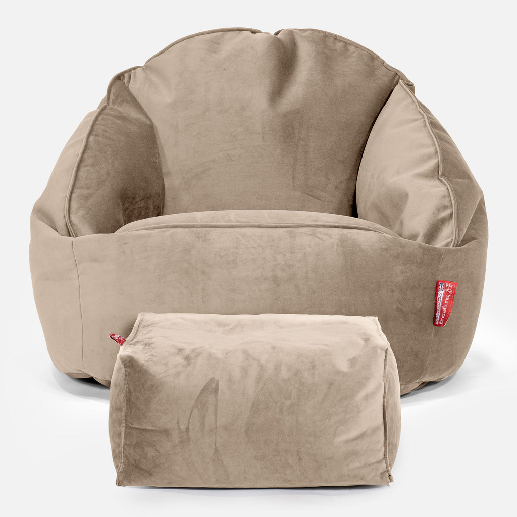 Bubble Bean Bag Chair - Velvet Mink 02