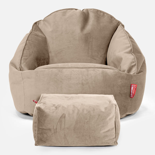 Bubble Bean Bag Chair - Velvet Mink 01