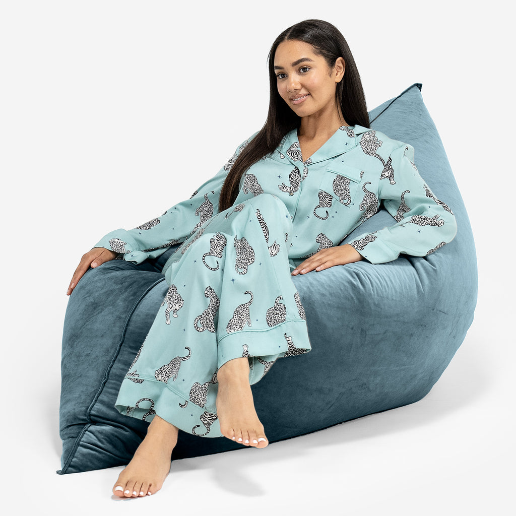 XL Pillow Beanbag - Velvet Teal 04