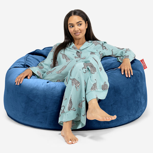 Mammoth Bean Bag Sofa - Velvet Midnight Blue 01