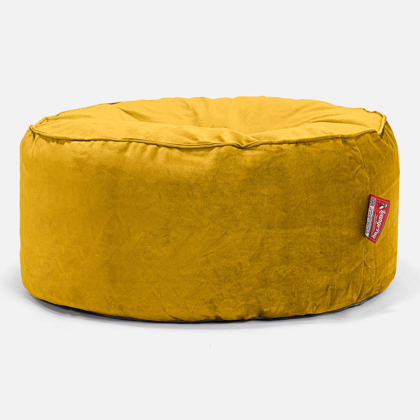 Large Round Pouffe - Velvet Gold 01
