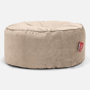 Large Round Pouffe - Velvet Mink