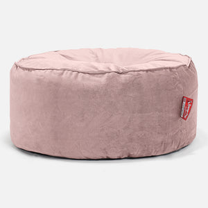 Large Round Pouffe - Velvet Rose Pink