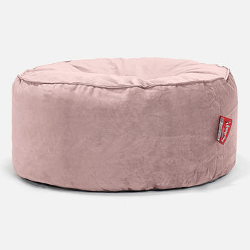 Large Round Pouffe - Velvet Rose Pink 01