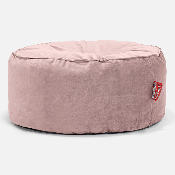 Large Round Pouffe - Velvet Rose Pink 01