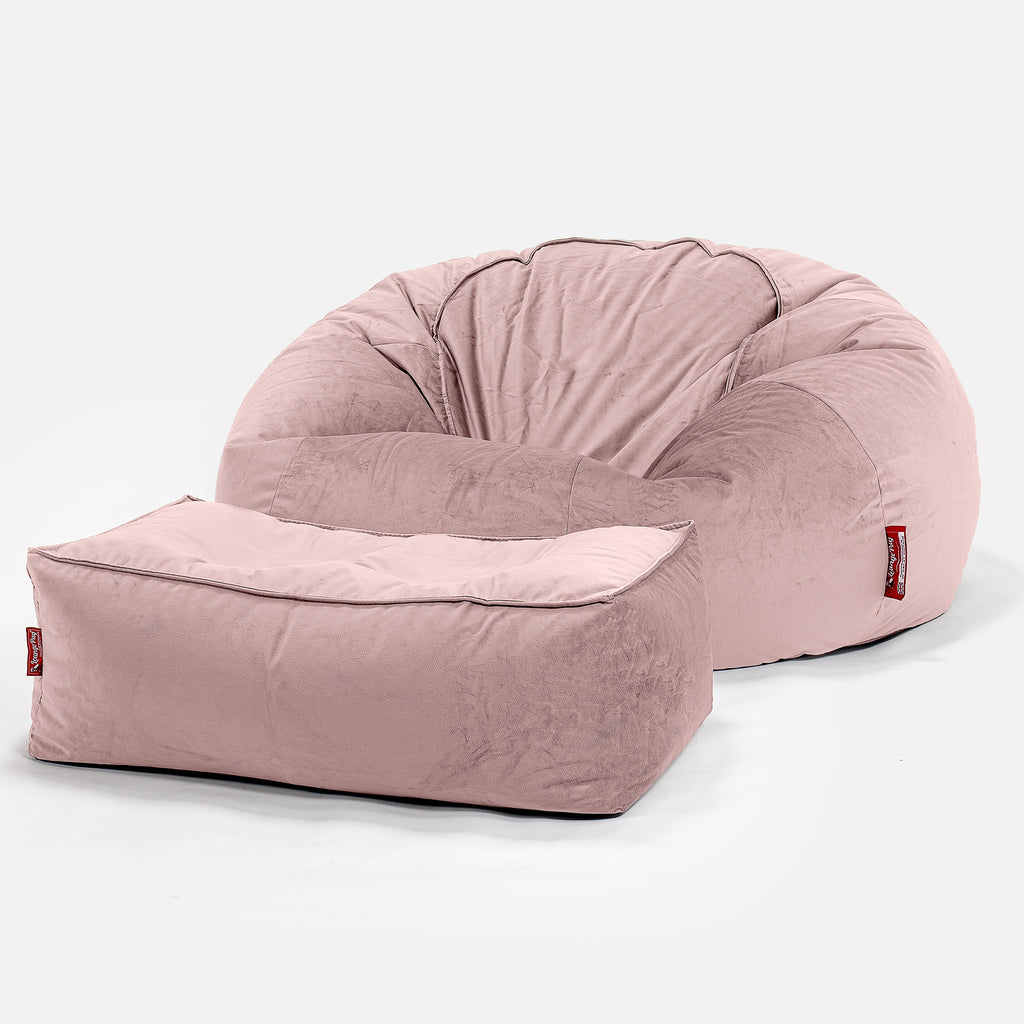 GDF Studio Lycus Bean Bag Chair White  Walmartcom  Faux fur bean bag  Fur bean bag Bean bag chair