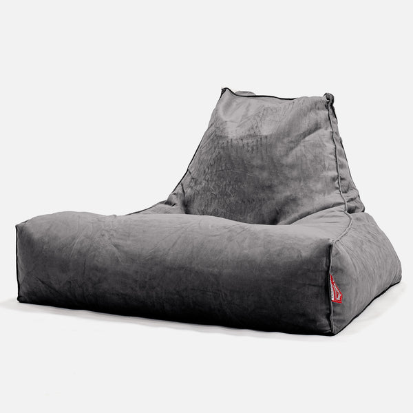 Mega Lounger Bean Bag - Velvet Graphite Grey 01