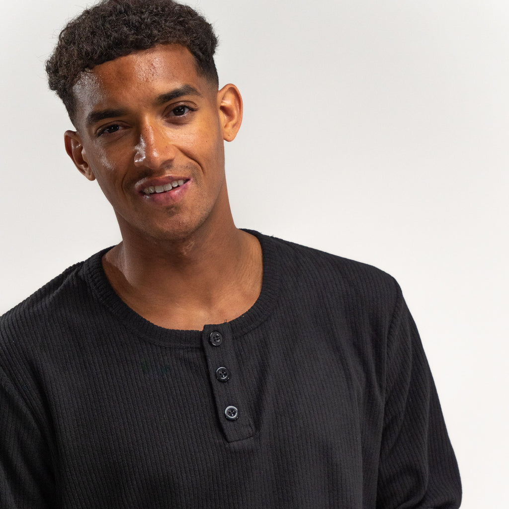 Men's Black Check Pyjamas 06