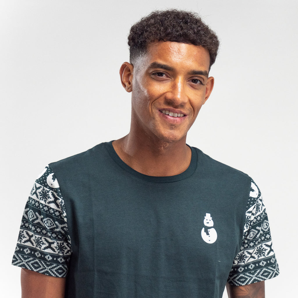 Men's Christmas Green Fairisle Jersey Pyjamas 02