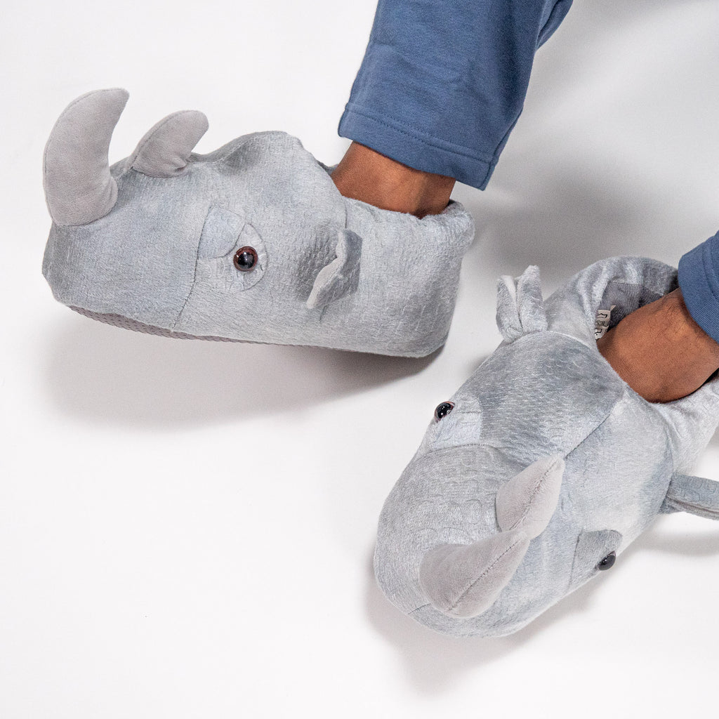 Men's Rhino Novelty Slippers 02