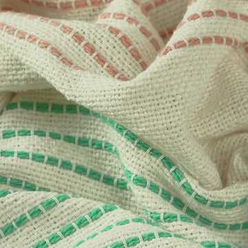 Embroidered Tassel Throw / Blanket - Pastel 02
