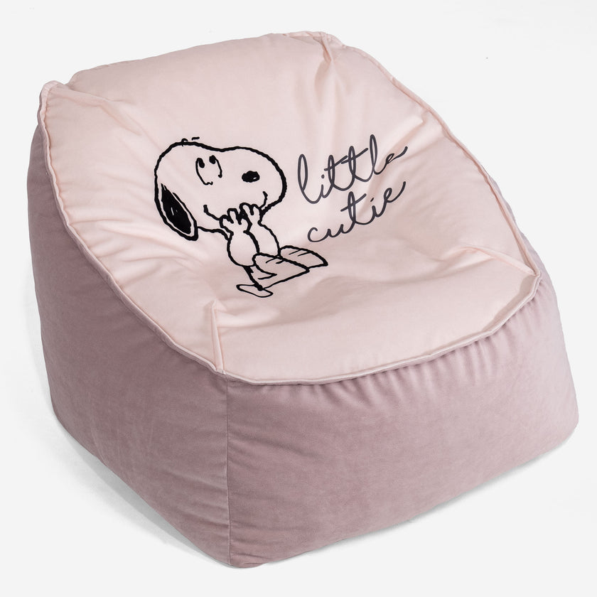 Peanuts Snoopy Cutie Sloucher Children's Bean Bag Chair Pink Kids