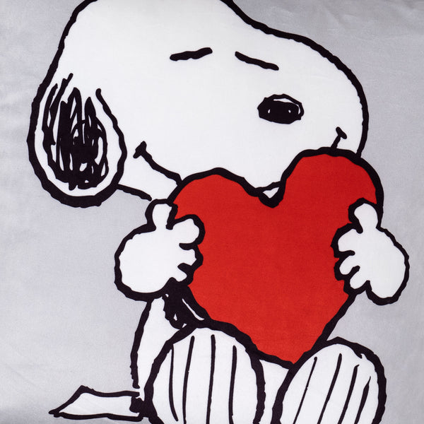 Snoopy Scatter Cushion Cover 47 x 47cm - Heart Fabric Close-up Image