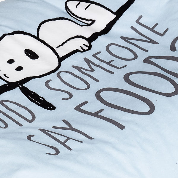 Snoopy Sloucher Large Dog Bed - Hungry Fabric Close-up Image