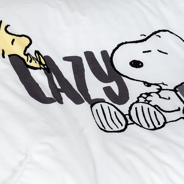 Snoopy Sloucher Large Dog Bed - Lazy Fabric Close-up Image