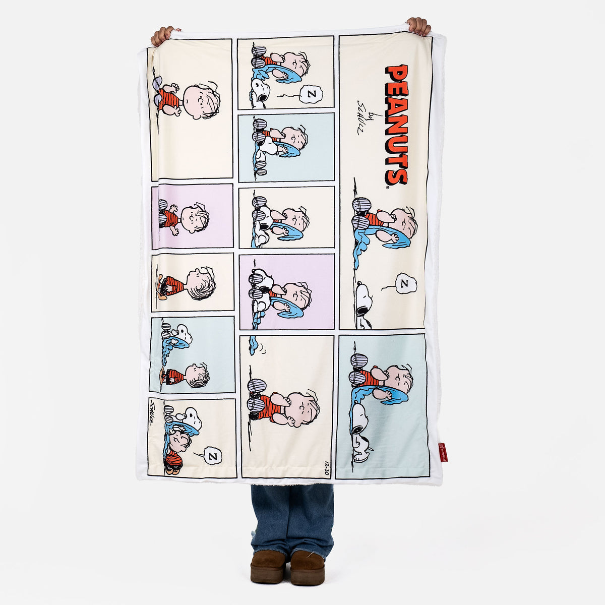 Peanuts Snoopy Mink Comic Strip Fleece Throw Blanket 100 X 140 cm Big Bertha Original UK