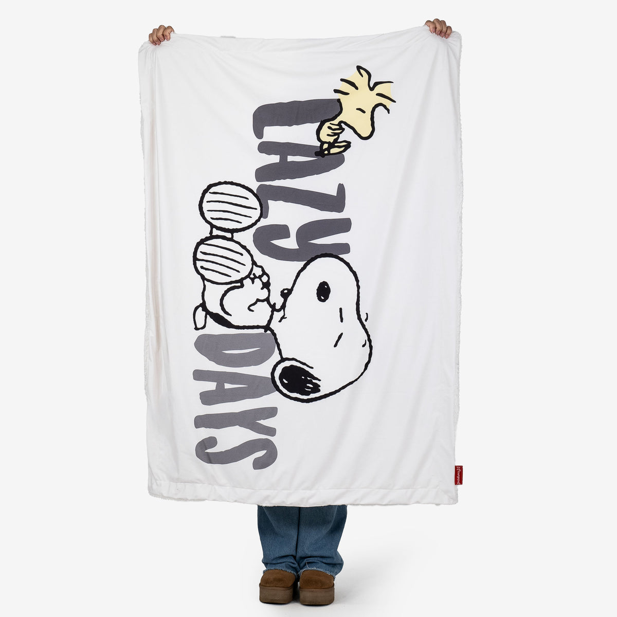 Snoopy Fleece Throw Blanket Lazy