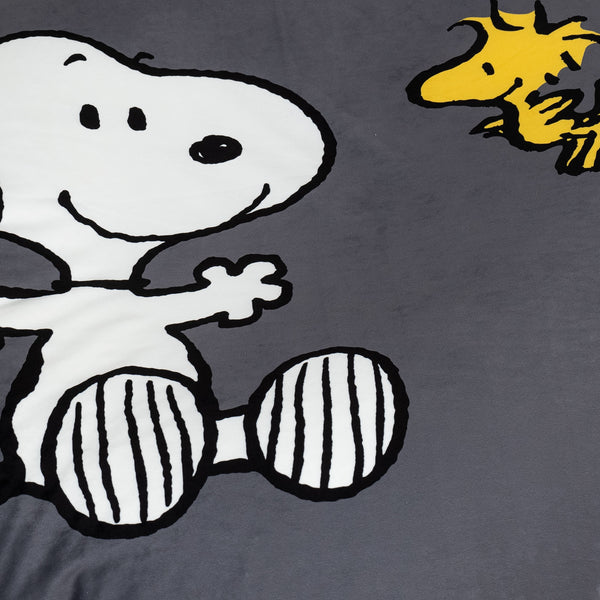 Snoopy Flexforma Junior Children's Bean Bag Chair 2-14 yr - Woodstock Fabric Close-up Image