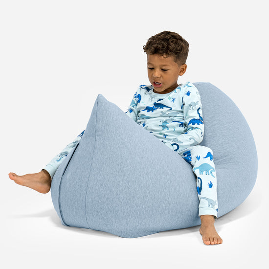 Children's Bean Bag Tall 2-6 yr - Stretchy Cotton Baby Blue 02
