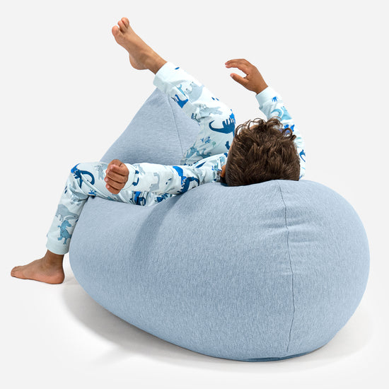 Children's Bean Bag Tall 2-6 yr - Stretchy Cotton Baby Blue 04