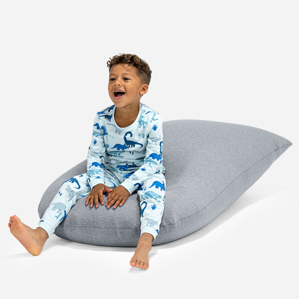 Children's Bean Bag Tall 2-6 yr - Stretchy Cotton Light Grey 01