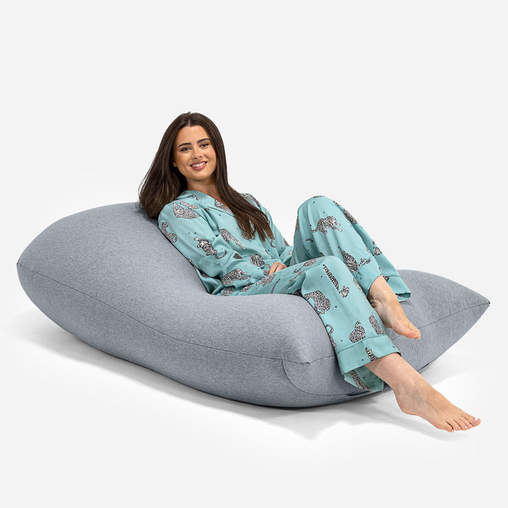 Putty Grande XL Bean Bag Stretchy Elastic Cotton Beanbag Light Grey Big Bertha Original UK