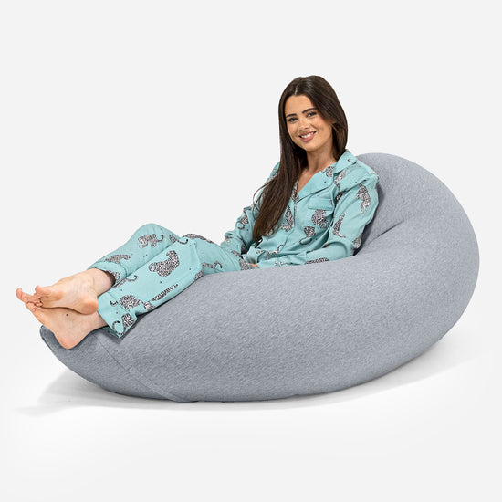 Grande XL Bean Bag - Stretchy Cotton Light Grey 02