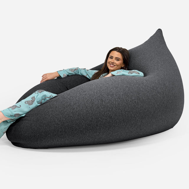 Venti XXL Giant Bean Bag - Stretchy Cotton Graphite Grey 01