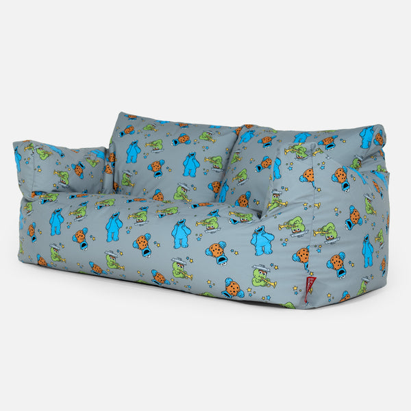 Printed Sofa Bean Bag - Cookie Monster & Oscar The Grouch 01
