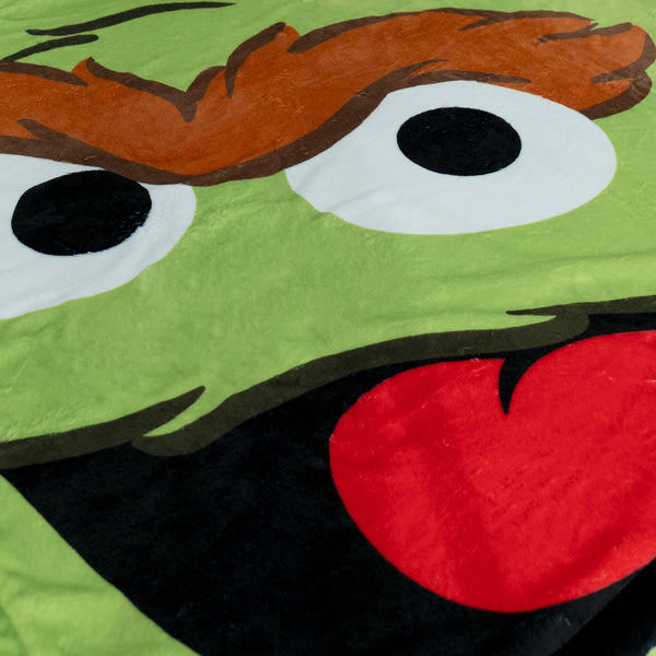 Scatter Cushion Cover 47 x 47cm - Oscar The Grouch Fabric Close-up Image