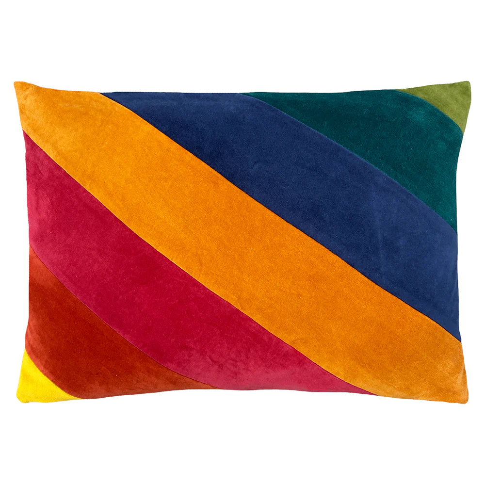 Stripe Velvet Scatter Cushion Cover 40 x 60cm Retangular