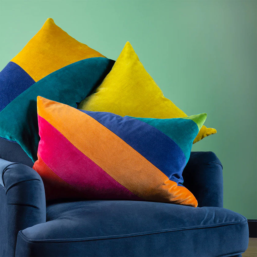 Stripe Velvet Scatter Cushion Cover 40 x 60cm Retangular