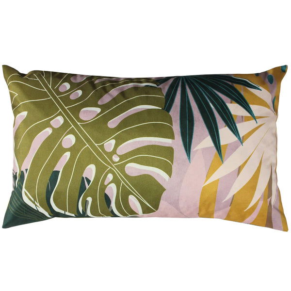 Outdoor Rectangular Cushion Cover 35 x 50cm - Tropical Leaf Print 01