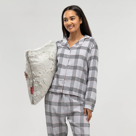 Women Pajamas, Pajamas Long Sleeve Cotton, Homewear Set, Grey, L,Comfy  Cotton Pyjamas : : Clothing, Shoes & Accessories