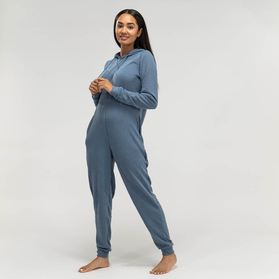 Women's Blue Jersey Onesie 04