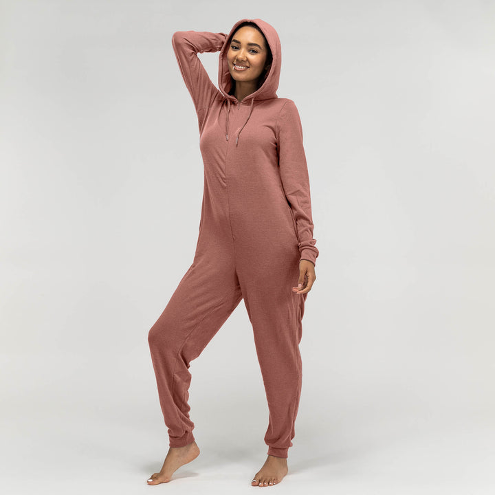 Women's Pink Jersey Onesie 02