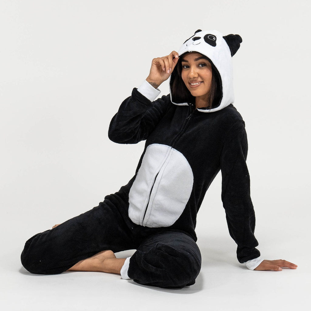 Women's Panda Animal Fleece Onesie 05