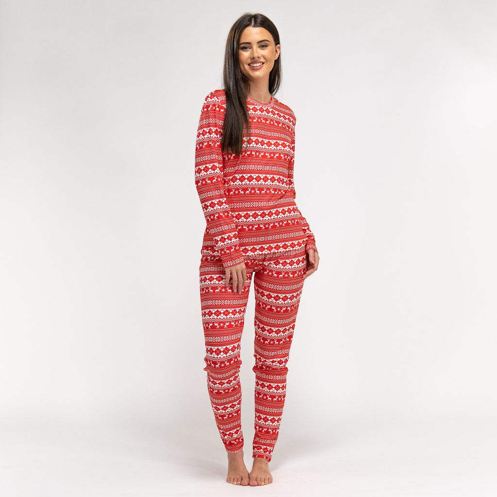 Ensemble Pyjama de Noël rouge en velours